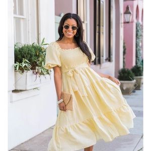 Adorable yellow sun dress from pink Lily